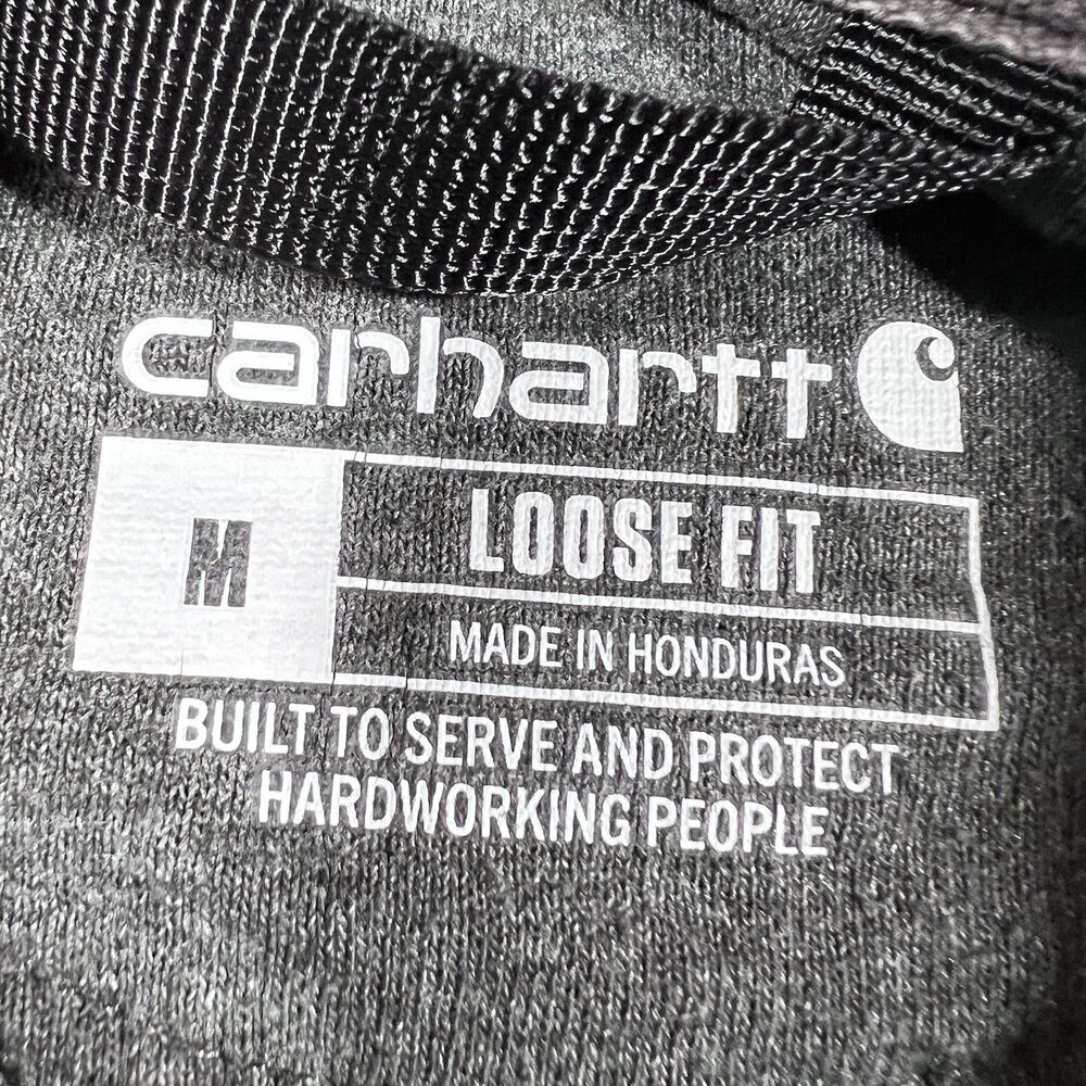 Carhartt Iconic K288 Logo Sweatshirt Loose Fit Gray Hoodie Men's Medium - Picture 7 of 9